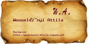 Wesselényi Attila névjegykártya