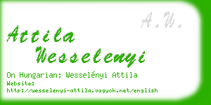 attila wesselenyi business card