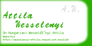 attila wesselenyi business card
